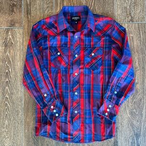 Boys Pearl Snap Western Shirt - Size 10